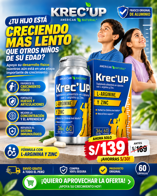Krec’Up: Activador Hormonal de Crecimiento & desarrollo máximo